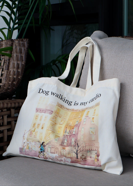 Dog walking is my cardio - Sac fourre-tout