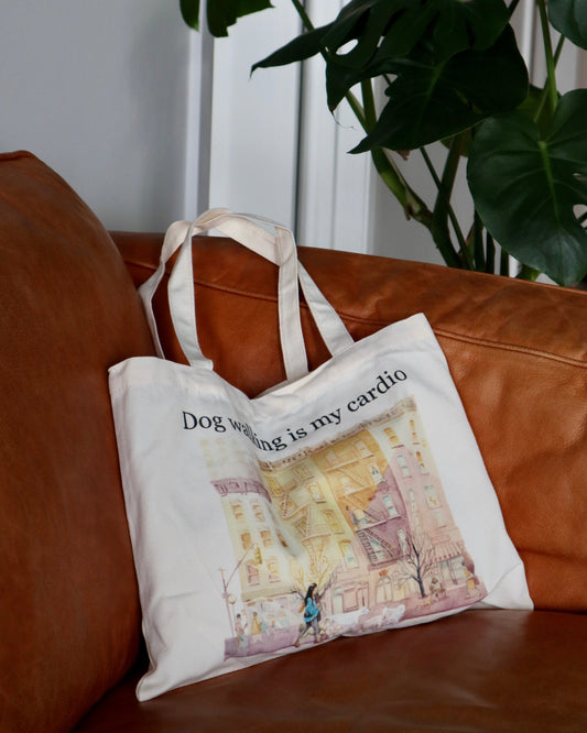 «Dog walking is my cardio» Sac fourre-tout